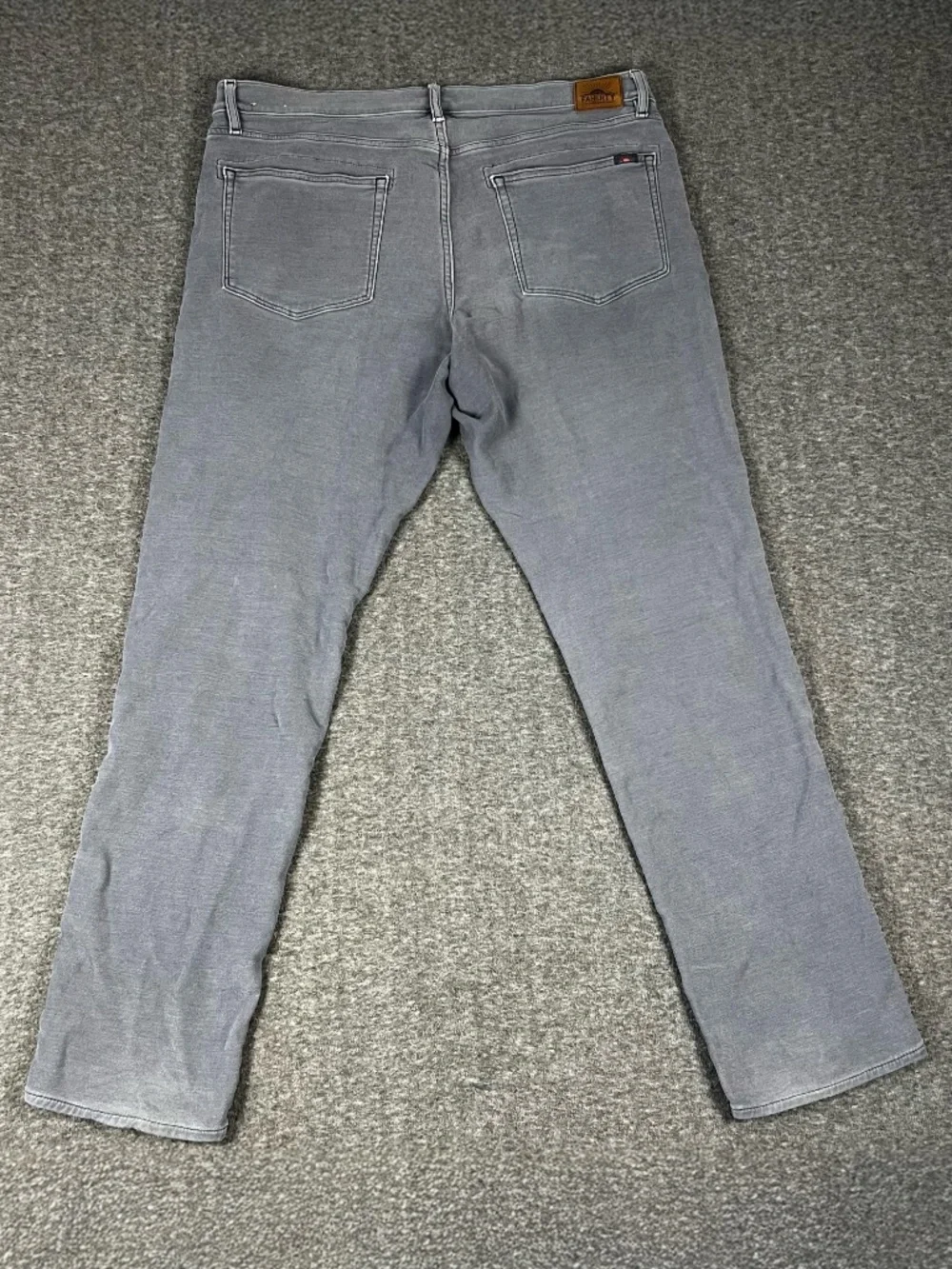 Faherty Stretch Terry 5 Pocket Pants Men's 36x31 Gray Distressed Chino Casual